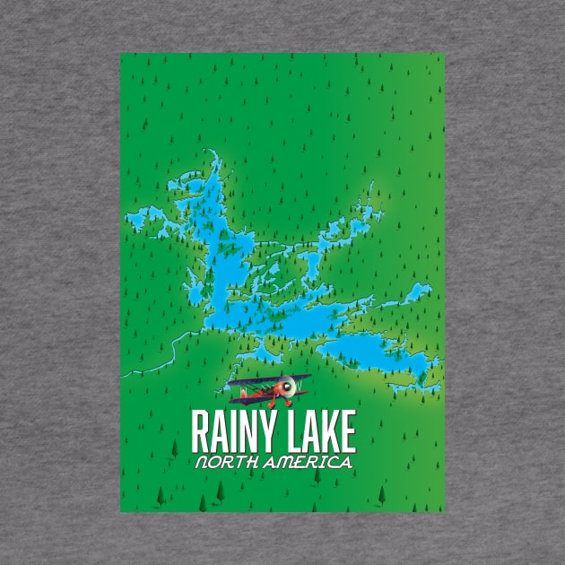 Rainy Lake North american lake map by nickemporium1